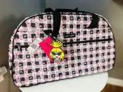 Betsey Johnson Carry on Bag Checkered Pattern Adorned With Gingham Roses