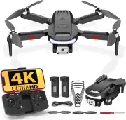 Drone with 4K Camera for Beginner, Foldable Professional RC Quadcopter for Adult
