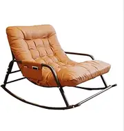 Comfy Rocking Chair, Outdoor Chairs, Swing Back and Forth 30 °Indoor Outdoor Chairs, Breathable Fabric Lounge Lounger Papasan Double Oversized Modern Rocker Chairs for Living Room, Lawn