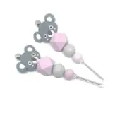 Cookie Macaron Decorating Scribe Tool Grey Koala Silicone Beads