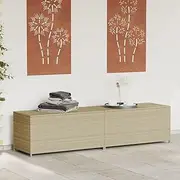 Garden Storage Box Mix Beige 469L Poly Rattan - Outdoor Waterproof Patio Furniture with Water-Resistant Bag and Gas Spring, Durable Powder-Coated Steel Frame, UV Resistant - Large Capacity