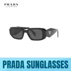 PRADA PR 17WS 1AB5S0 BLACK -DARK GREY LENS WOMENS SUNGLASSES AUTHENTIC 49MM NEW