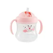 Pigeon 200ml Magmag Plastic Cup Pink BPA Free Leak Proof Straw Baby/Toddler 8m+