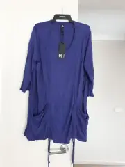 TS TAKING SHAPE NEW NWT Beautiful Royal Blue Long layering Tunic Dress S Pockets