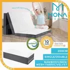 Mona Foldable Foam Mattress Folding Tri-fold Sofa Bed Mat Lounge Camping 200CM