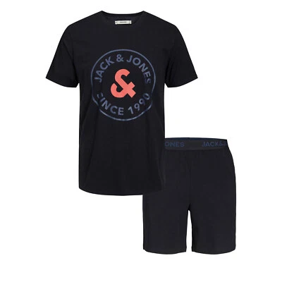Jack & Jones Men's Aaron T-Shirt and Shorts Loungewear Set Soft, Standard Fit