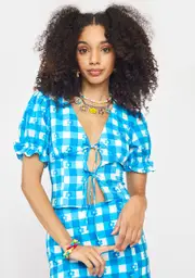[Another Girl] Tie Front Blouse
