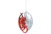 Anne Stokes Fire and Ice Dragon Hanging Ornament (Red/White) (One Size)