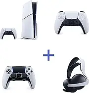 PS5 Console (Slim) Ultimate Bundle + White DualSense