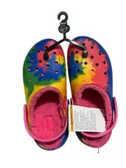 Crocs Classic Pastel Lined Tie Dye Clogs 206683 Kids Youth Junior Size 3