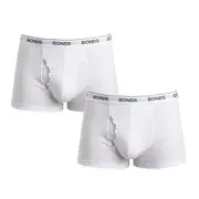 2x Bonds Guyfront Trunks Mens White Briefs Boxer Undies Underwear MZVJ Bulk