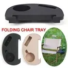 1Pcs Breakfast Folding Chair Tray Drink Holder Side Tray For Outdoor Camping