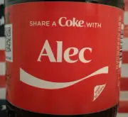 Share A Coke With Alec 2018 Limited Edition Personalized Coca Cola Bottle