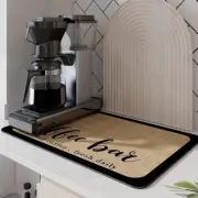 Coffee Pot Mat Rubber Spill Absorbent Hide Stains Waterproof Dish Drying Bar Acc