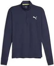 [PUMA] Mens Run Favorite Quarter Zip Running Casual Tops Pullover Moisture Wicking - Blue
