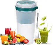 Blender Smoothie Maker, Mini Mixer To Go 300 ml, Rechargeable Personal Juicer Blender, Portable Mixer for Travel, Office, Gym (Green)