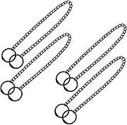 Generic 4pcs Advertising Tag Chain Bird Feeder Hanging Basket The Chain Top Hanging Chain Hanging Chain with Hooks for Hanging Planters Chain by The Yard Picture Hanging Chain Black Iron