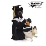 HANSA X 台灣黑熊妹仔與熊麻雞-限量學士服版 畢業熊