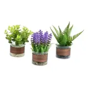 Fake Potted Plants, Mini Fake Plants, Eucalyptus, Lavender Plant in Pot Small