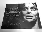 BLACK SUNDAY BARBARA STEELE 1995 CALENDAR SIGNED! MARIO BAVA NM+ VIDEO WATCHDOG
