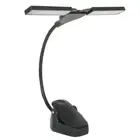 Flexible LED Clip On Book Reading Light LED Music Stand Light Lamp with 2 Lamp