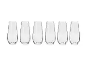 Krosno Harmony Stemless Flute 230ml 6 Piece Set