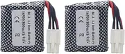 2PCS 9.6V 800mAh High-Rate Lithium Battery for S911 S912 S913 S916 9112 9123 9115 9116 9120 15-DJ02 15-DJ03 High-Speed RC Climbing Car Drift Off-Road Vehicle Electric Model Toy Rechargeable Battery