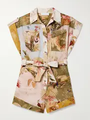 [Zimmermann] Zimmermann - Ascension Floral-print Linen Playsuit - Multi - 3 3 Multi