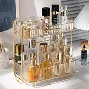 2-Tier Large Makeup Organizer Cosmetic Display Cases Cosmetic Organizer Cosmetics Storage Box for Bathroom Countertop and Bedroom Dresser