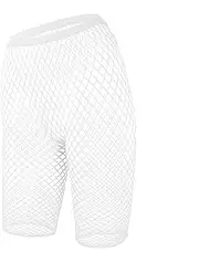 [Generic] Thick Fuzzy Socks Women Women's Sexy Fashion Hollow Out See Through Mid Calf Fishnet Socks Bottoming Socks (Middle To Big Net) One Christmas Stocking