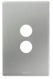 2x Legrand DEDICATED COVER PLATES For 2-Gangs Switch,Skirting Mount, Matt Silver