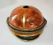 Limoges Trinket Box Peint Main France - Horse Jockey Riding Hat