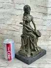 Art Deco lady with Banjo Great Detailed Museum Quality Bronze Masterpiece Statue