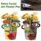 Abstract Face Flower Pot Resin Abstract Head Planter Pot Colorful Abstract CrCnL