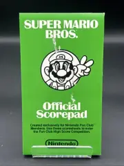 Nintendo Super Mario Bros Official Scorepad Fun Club Score Pad NES DMG