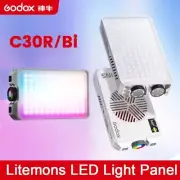 Godox C30BI Bi-Color LED Light Panel 30W 2800K-6500K for Food Exploration Vlog