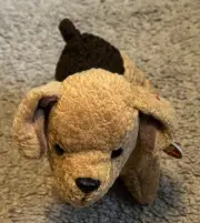 NWT 1996 Ty Original Beanie Baby Tuffy Brown Terrier Dog Plush Stuffed Animal