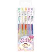 Zebra SARASA Clip Marble Color 5 Color Set 0.5mm - JJ75-5C-MB