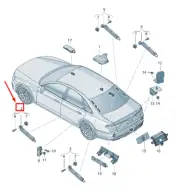 AUDI A8 4N Left Upper Antenna Amplifier 4N0035225N NEW GENUINE