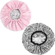 2 Pcs Double Layer Deep Conditioning Cap, Heat Cap Shower Cap Steam Cap Processi