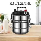 Stainless Steel Pressure Cooker Cooking Pot Mini Pressure Canner for Kitchen