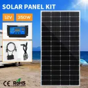 Solar Panel Kit 12V 350W Mono Caravan Power Charging Controller Dual USB IP65