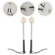 2 Pcs Percussion Mallet Stick Wool Felt Head Drumstick Drum Taper Sticks