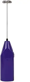 Handheld Milk Frother Coffee and Cappuccino Mixer, Mini Portable Milk Foam Maker, Electric Milk Frother, Milkshake Whisk Foamer for Latte, Iced Coffee, Hot Chocolate, Purple