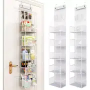2 Pack 6-Shelf Over The Door Haning Pantry Organizer Hanging Storage for Closet