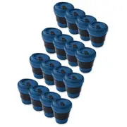 4x 4PK EcoSouLife Reusable All Natural Coffee/Tea Travel Drinking Cup 350ml Navy