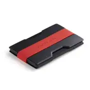 Radix One Slim Wallet (Black/Red) - Minimalist Front Pocket Ultralight Thin