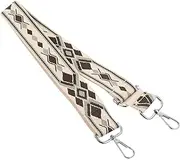 [DOITOOL] Ethnic Style Wide Adjustable Bag Strap Replacement for Handbags Featuring with Hooks for and Shoulder Bags