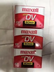 [Pack of 3] NEW Sealed Maxell Mini DV 60 Minute Blank Cassette Tapes DVM60SE
