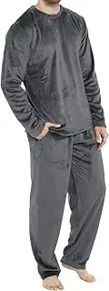 [Generic] 4 Year Seasons Fashion Leisure Soft Home Solid Color Shirt Pants Pajama Set Home Service Two Set Long Warm Pyjamas 544 Mens